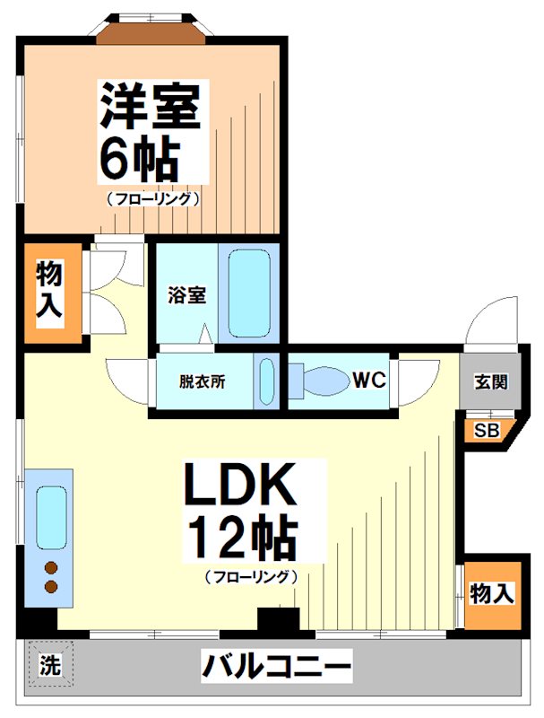 世田谷区赤堤のマンションの間取り