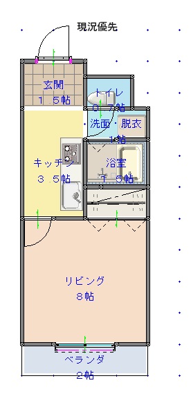 アパルト長野Iの間取り