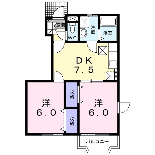 ペアハウスヒロセ　Ｃの間取り