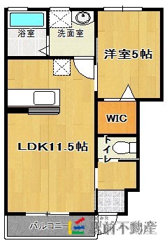 朝倉郡筑前町東小田のアパートの間取り