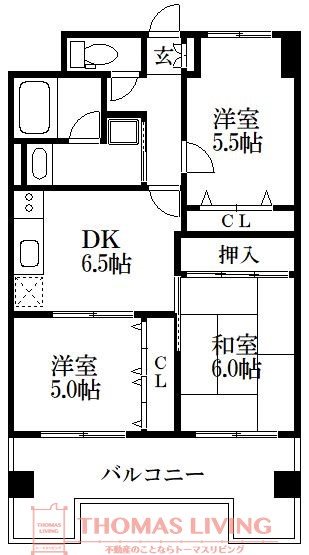 福岡市東区青葉のマンションの間取り