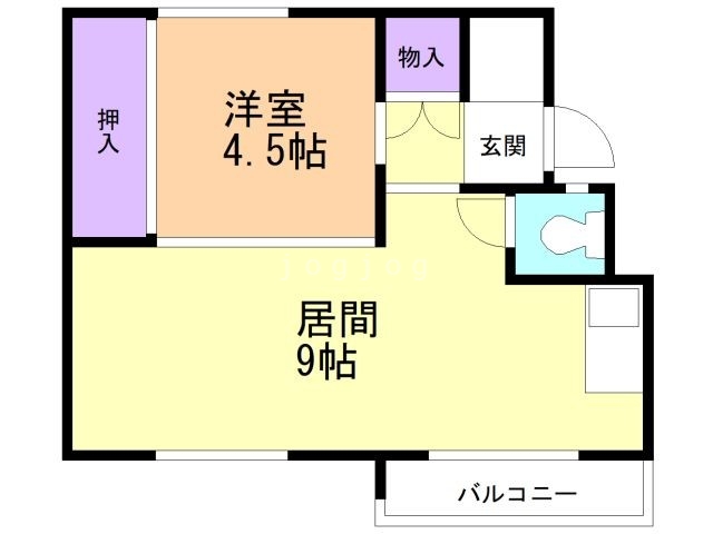 小樽市銭函のマンションの間取り