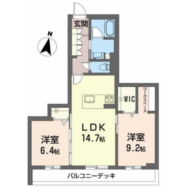 【浜松市中央区佐藤のマンションの間取り】