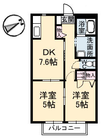 【ミラベル焼山中央B棟の間取り】