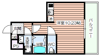 ArtizA西長堀の間取り