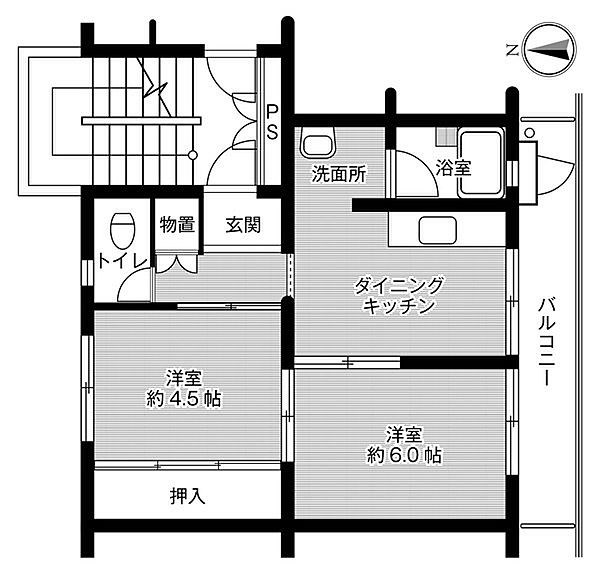 ビレッジハウス福田本町 2棟の間取り