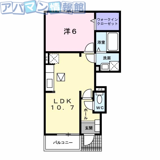 阿賀野市保田のアパートの間取り