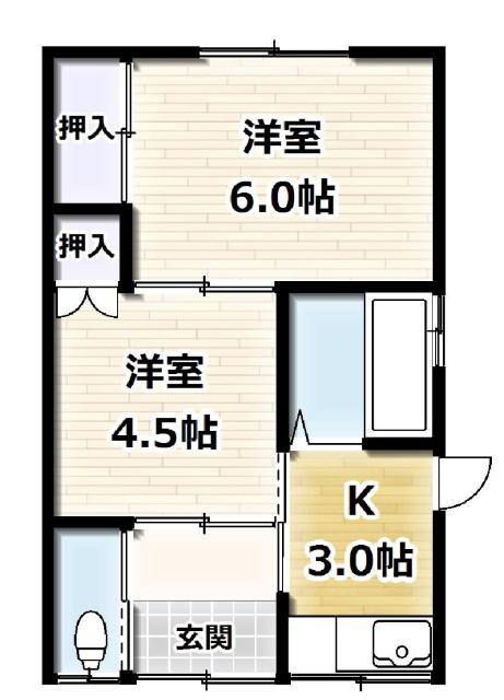 一番割テラスハウスの間取り