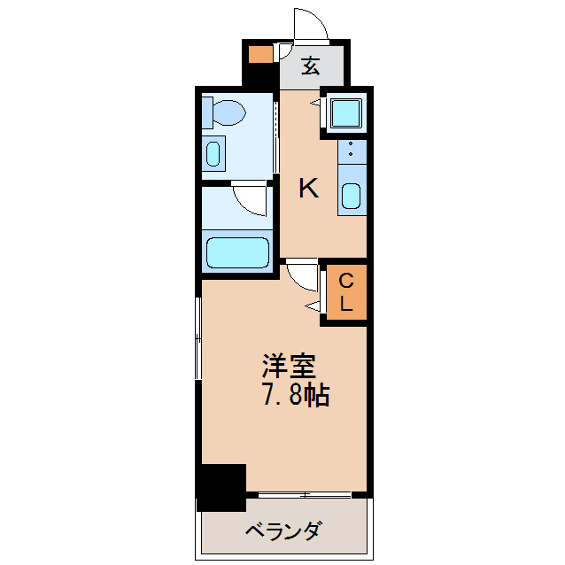 名古屋市中区丸の内のマンションの間取り