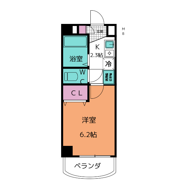 アパートメントハウスフォーナインの間取り