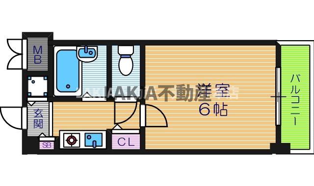 大阪市阿倍野区阪南町のマンションの間取り