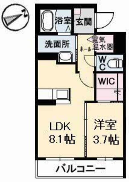 福山市花園町のアパートの間取り