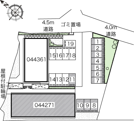 【レオネクストＹ＆Ｋ　Iの駐車場】