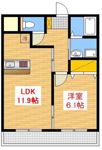 エネコート皆実町の間取り