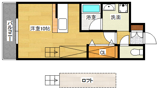 広島市南区金屋町のマンションの間取り