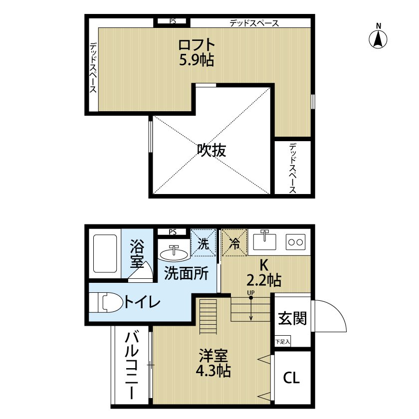 Attic堺の間取り