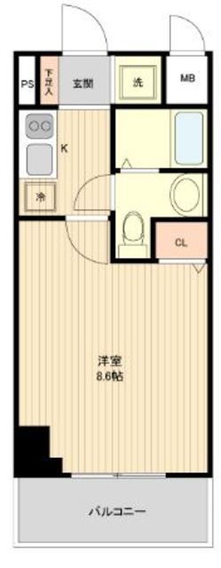 さいたま市浦和区仲町のマンションの間取り