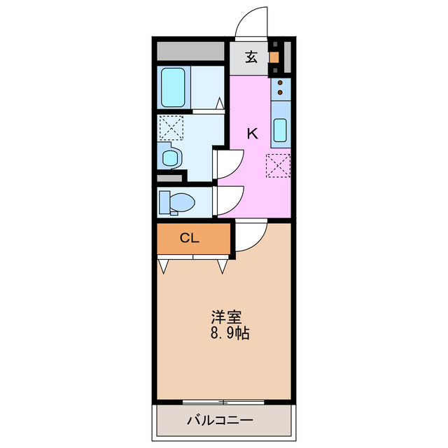 津市北町津のマンションの間取り