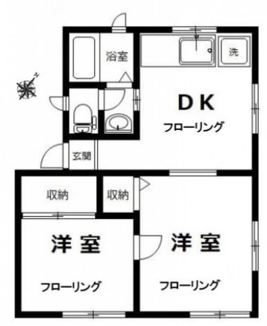 世田谷区瀬田のアパートの間取り