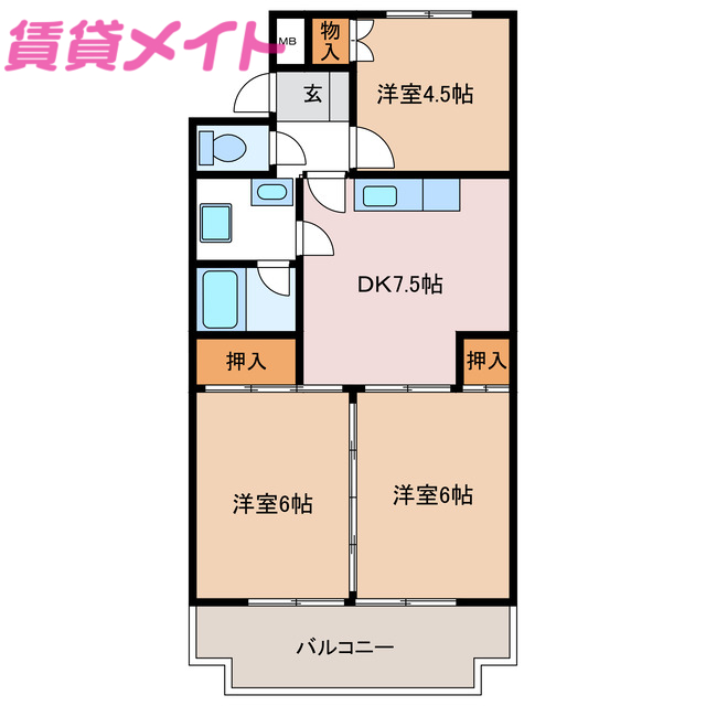 グリーンハイツ倉田山の間取り