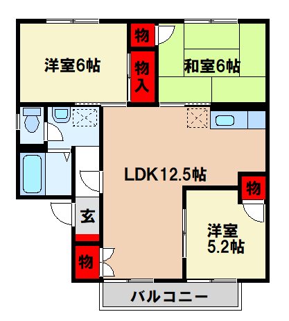 セジュール・レスポワールの間取り