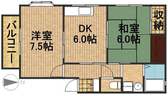 浜松市中央区坪井町のマンションの間取り