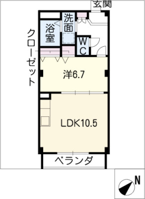 シャトル勝川5の間取り