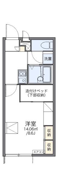 レオパレスレインボー松ヶ丘の間取り