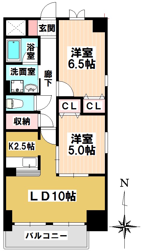 グラシオッソKの間取り