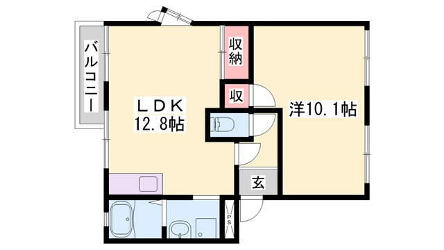 エストピア網干A棟の間取り