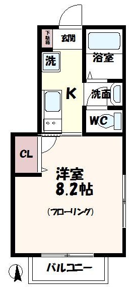 キルシェ仙川Aの間取り