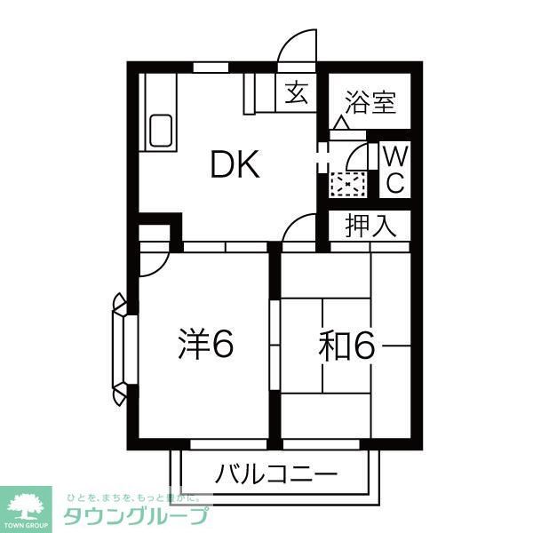 所沢市大字山口のアパートの間取り