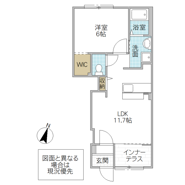 水戸市根本のアパートの間取り