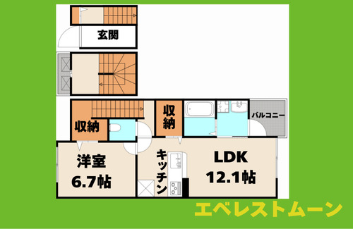 【名古屋市港区錦町のアパートの間取り】