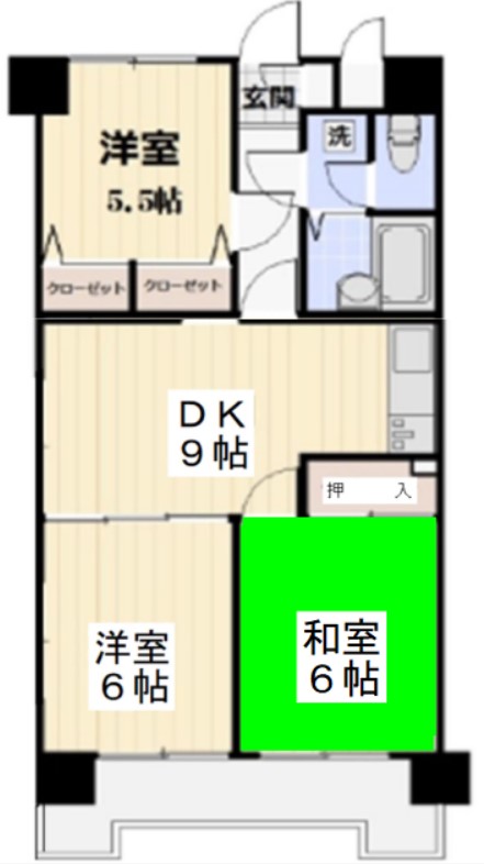 葛飾区白鳥のマンションの間取り