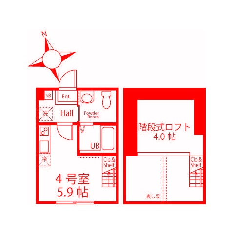 ハーミットクラブハウス能見台の間取り