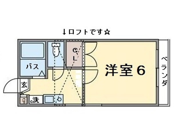 神戸市東灘区森北町のアパートの間取り