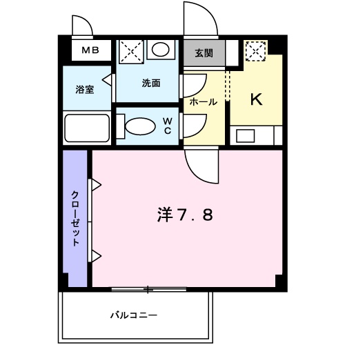 彦根市野瀬町のアパートの間取り