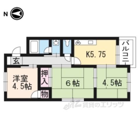 大津市瀬田のマンションの間取り