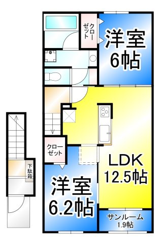 セカンドグランデ　Bの間取り