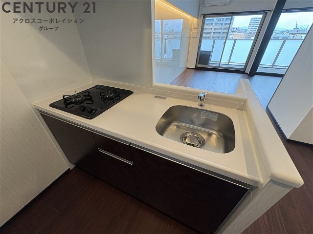 キッチン　２口ガスコンロ付きのシステムキッチンです！