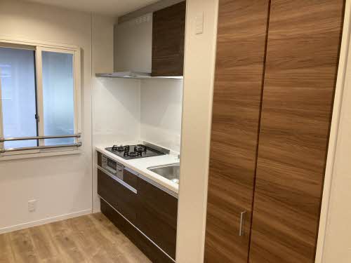 キッチン　収納付きのキッチン♪ガスコンロ設置可能です◎