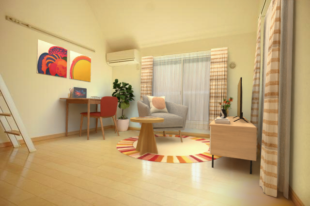 居室・リビング　こちらの家具はＣＧです。家具付きではございません。