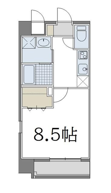 ＪＲ豊肥本線 水前寺駅 徒歩7分 8階建 築5年の間取り写真