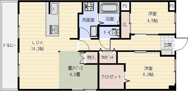 ヴィーブル東若林の間取り写真