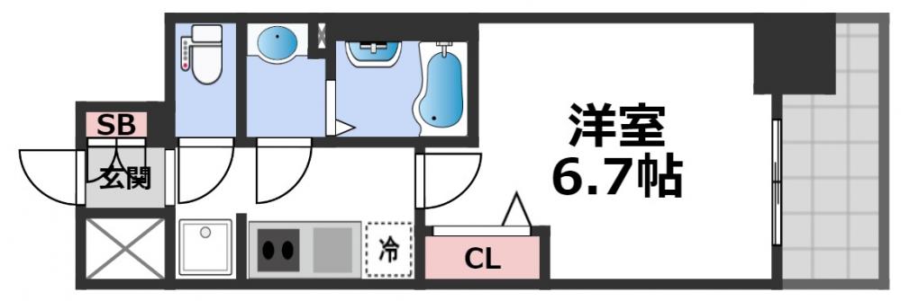 プレサンス上町台筆ヶ崎 NORTHの間取り写真