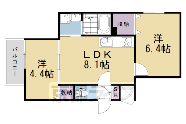京阪本線 牧野駅 徒歩12分 3階建 新築の間取り写真