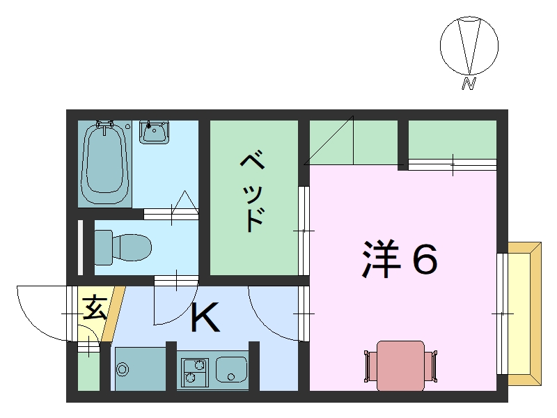 【坊城マンションの間取り】