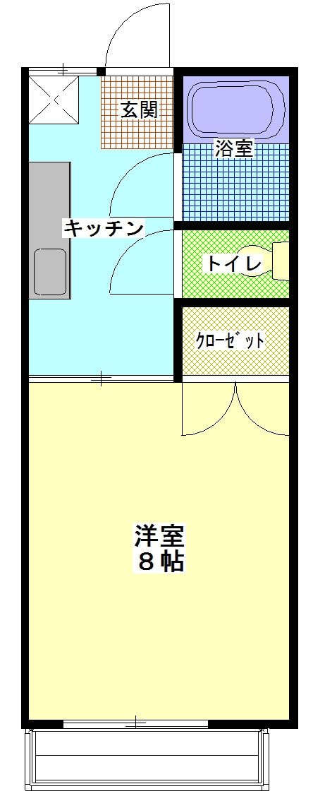 ひたちなか市大字市毛のアパートの間取り