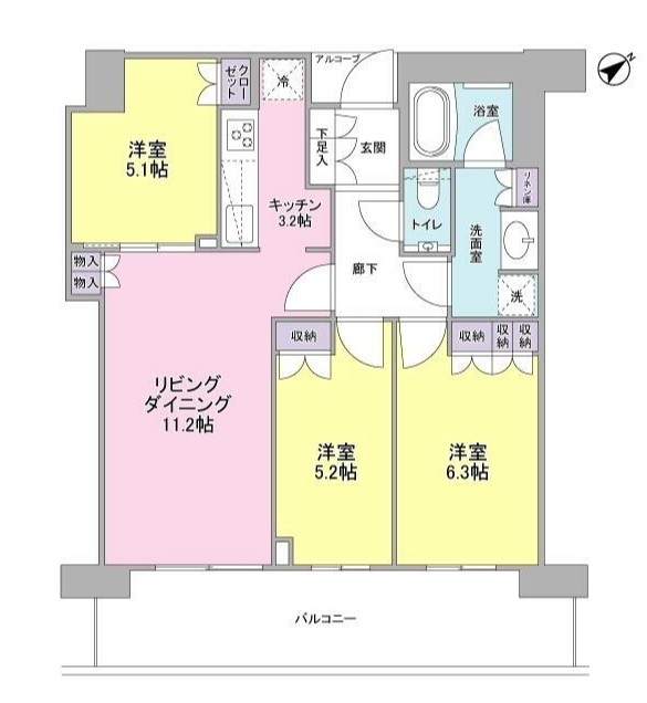 ザ・パークハウス中之島タワーの間取り